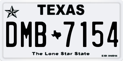 TX license plate DMB7154