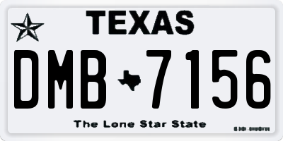 TX license plate DMB7156