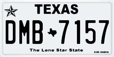 TX license plate DMB7157