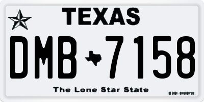 TX license plate DMB7158