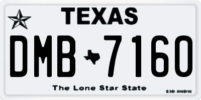 TX license plate DMB7160