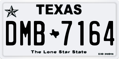 TX license plate DMB7164