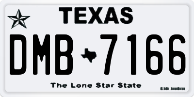 TX license plate DMB7166