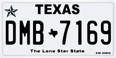TX license plate DMB7169