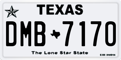 TX license plate DMB7170