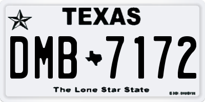 TX license plate DMB7172