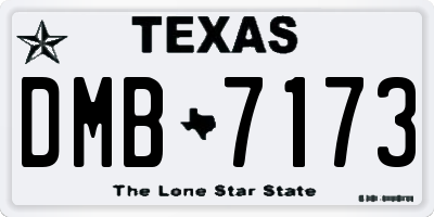 TX license plate DMB7173
