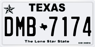 TX license plate DMB7174