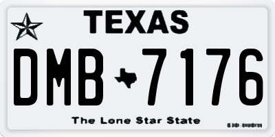 TX license plate DMB7176