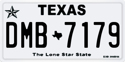 TX license plate DMB7179