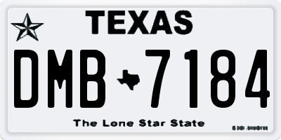 TX license plate DMB7184