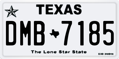 TX license plate DMB7185