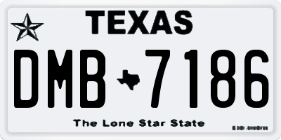 TX license plate DMB7186