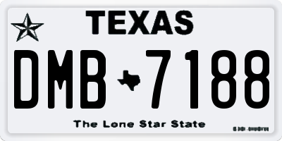 TX license plate DMB7188