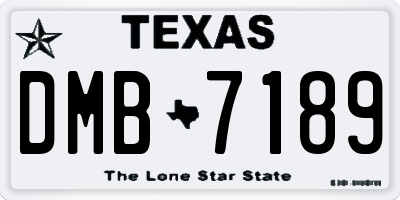 TX license plate DMB7189
