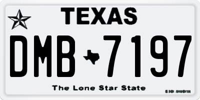 TX license plate DMB7197