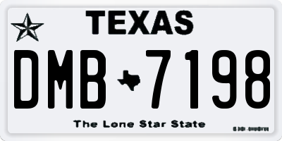 TX license plate DMB7198