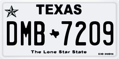 TX license plate DMB7209