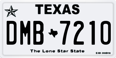 TX license plate DMB7210