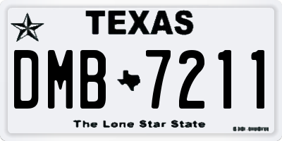 TX license plate DMB7211