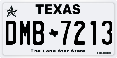 TX license plate DMB7213