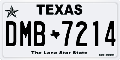 TX license plate DMB7214