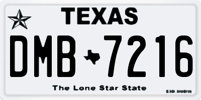 TX license plate DMB7216