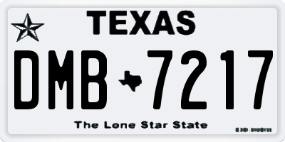 TX license plate DMB7217