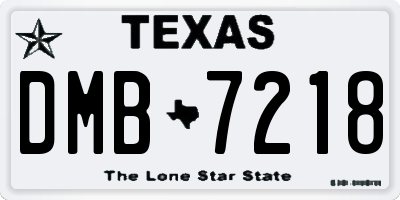 TX license plate DMB7218