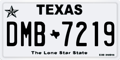 TX license plate DMB7219