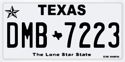 TX license plate DMB7223