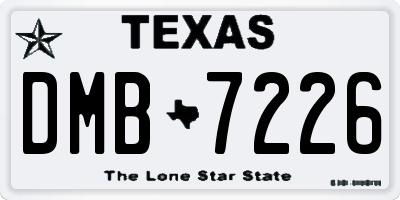 TX license plate DMB7226