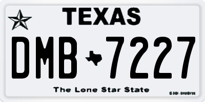 TX license plate DMB7227