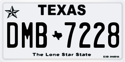 TX license plate DMB7228