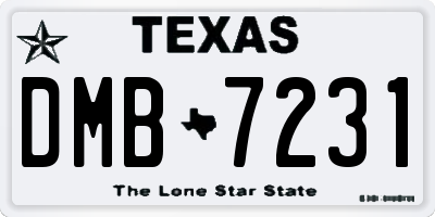 TX license plate DMB7231