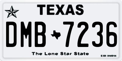 TX license plate DMB7236