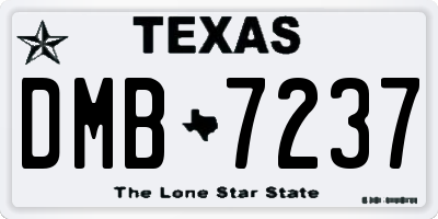 TX license plate DMB7237