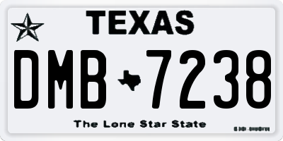 TX license plate DMB7238
