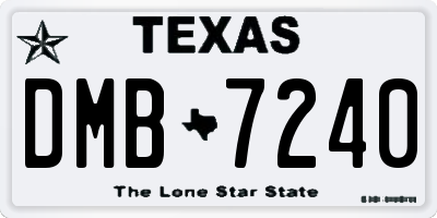 TX license plate DMB7240