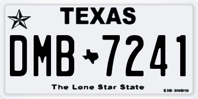 TX license plate DMB7241