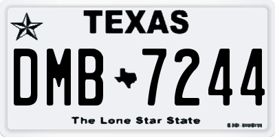 TX license plate DMB7244
