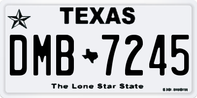 TX license plate DMB7245