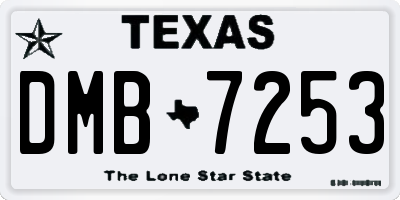 TX license plate DMB7253