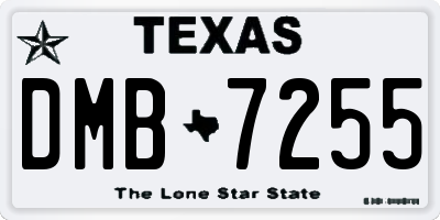TX license plate DMB7255