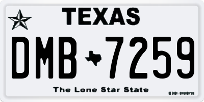 TX license plate DMB7259