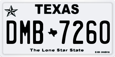 TX license plate DMB7260