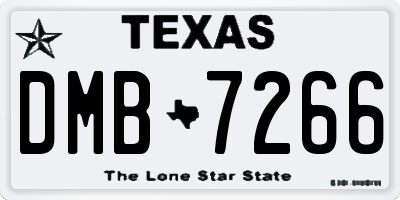 TX license plate DMB7266