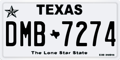 TX license plate DMB7274