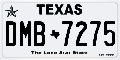TX license plate DMB7275