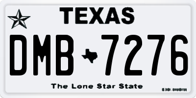 TX license plate DMB7276